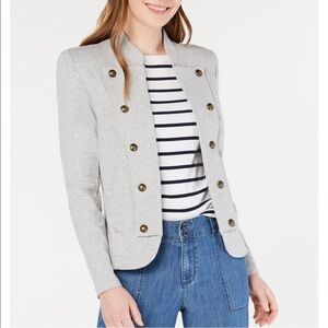 Tommy Hilfiger Gray Military Band‎ Jacket Size L